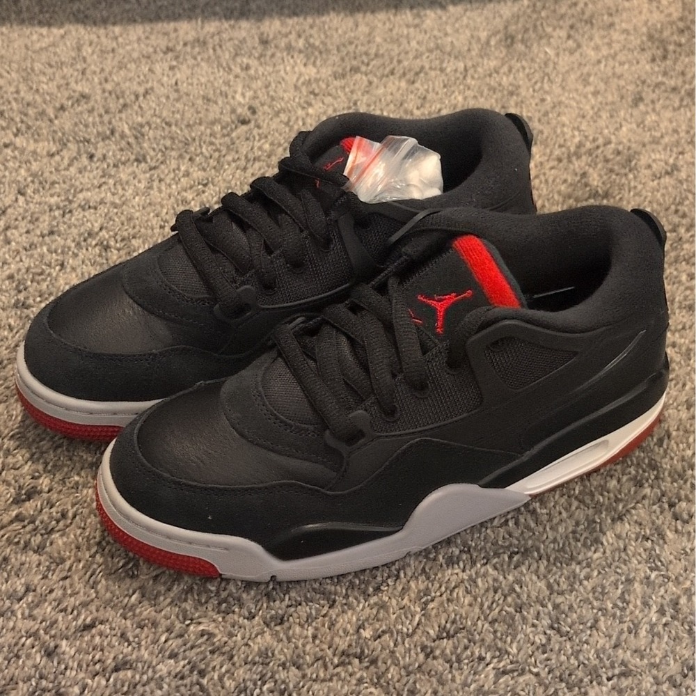 Jordan Air Jordan 4 RM (GS) Low Top Sneakers Black/Red/Gray/White 6.5 FQ7938-061